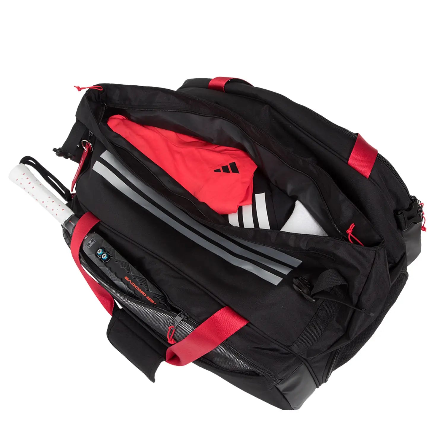 PALETERO ADIDAS MULTIGAME NEGRO/ROJO 3.4